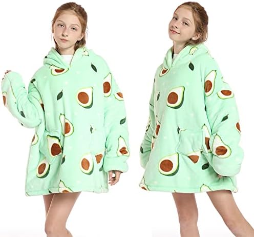 Wearable Hoodie Blanket Oversized Sweatshirt for Adult and Child, Large Pocket Super Warm and Cozy Blanket Hoodie for Women and Men