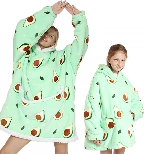 Wearable Hoodie Blanket Oversized Sweatshirt for Adult and Child, Large Pocket Super Warm and Cozy Blanket Hoodie for Women and Men