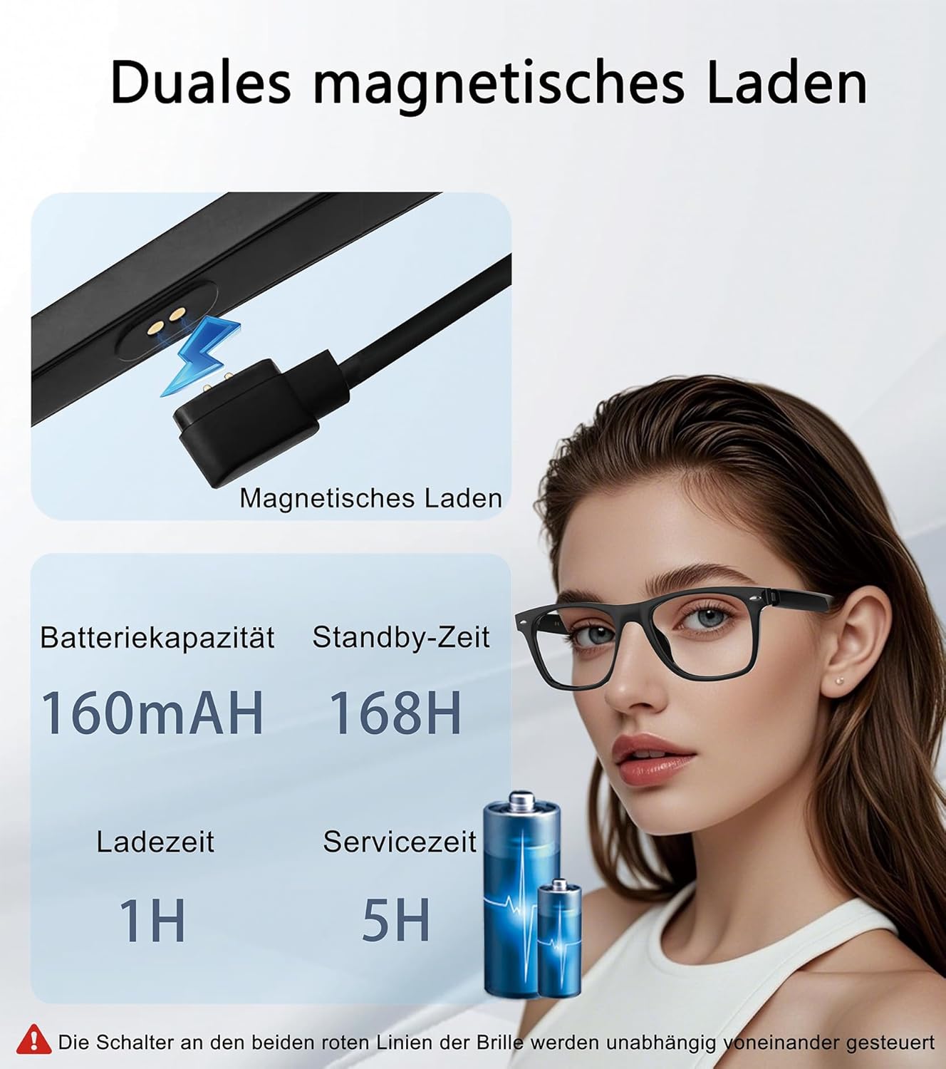 AI Smart Glasses, Bluetooth Glasses for Women Men, Translator Device 116 Languages & Accents