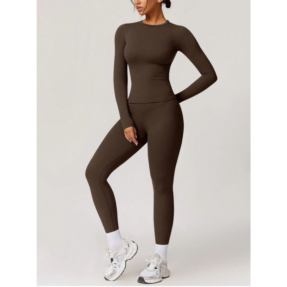 1 Set Women's Solid Color Casual Sporty Set