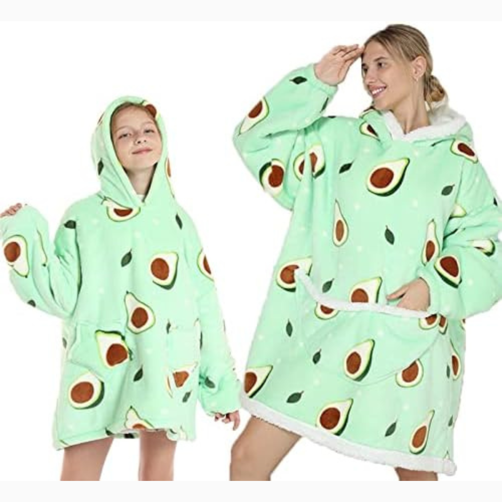 Wearable Hoodie Blanket Oversized Sweatshirt for Adult and Child, Large Pocket Super Warm and Cozy Blanket Hoodie for Women and Men