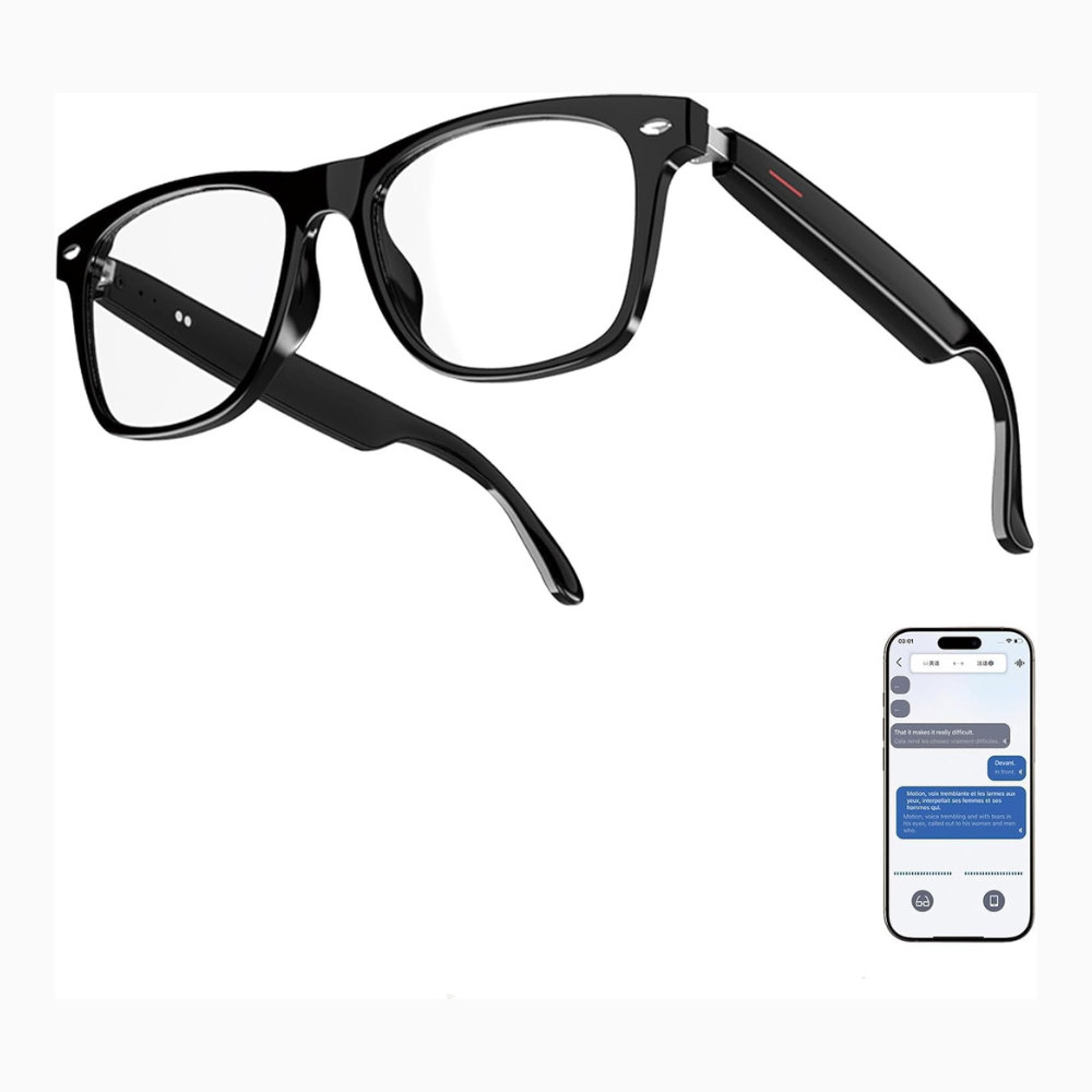 AI Smart Glasses, Bluetooth Glasses for Women Men, Translator Device 116 Languages & Accents