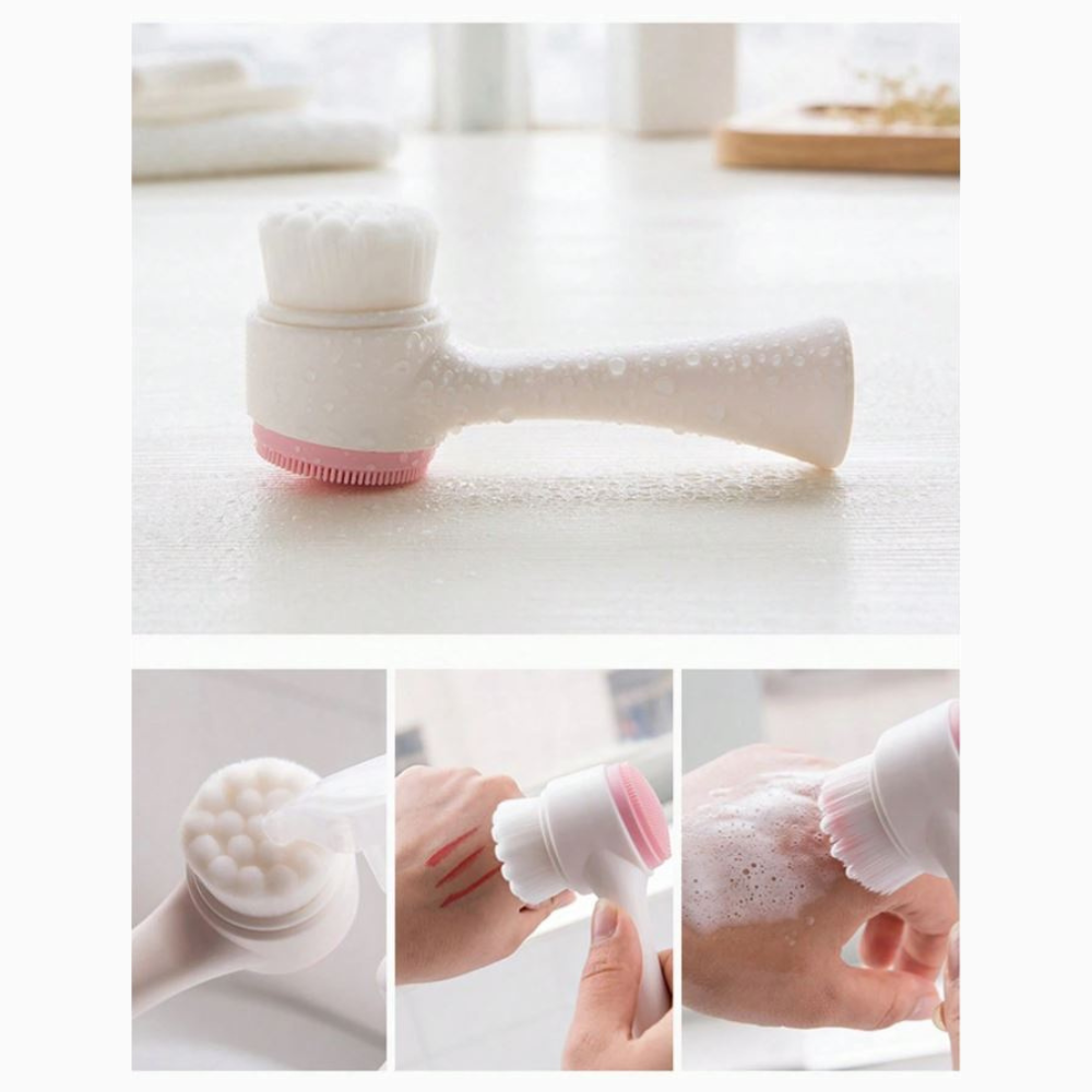 7-Piece Facial Cleansing Set, Deep Cleansing Beauty Spa Mask Brush Set, Soft Velvet Headband, Hair Tie Set