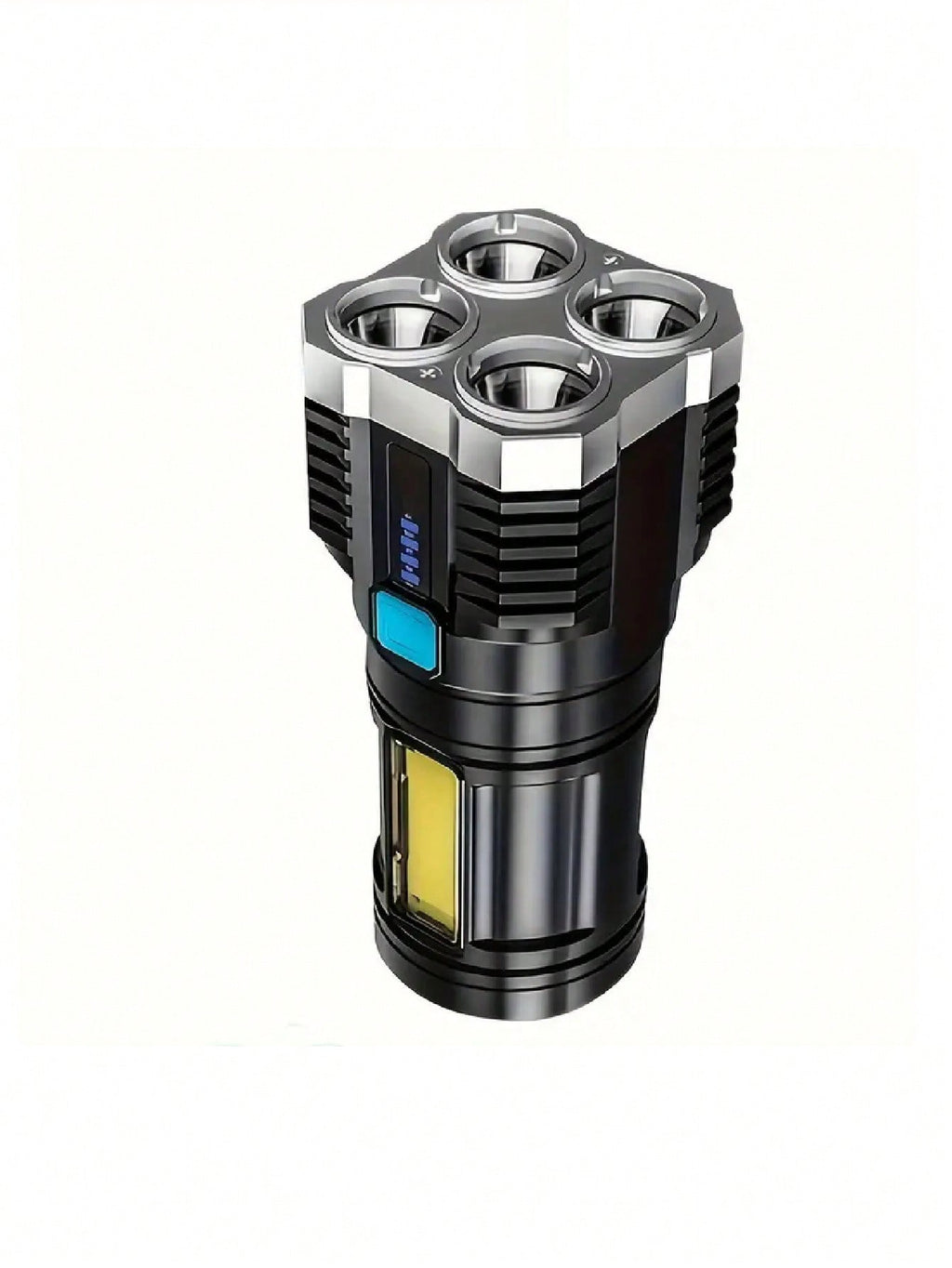 1PC USB Rechargeable Flashlight, 4 Led Super Bright Portable, Suitable For Outdoor Camping Emergencies