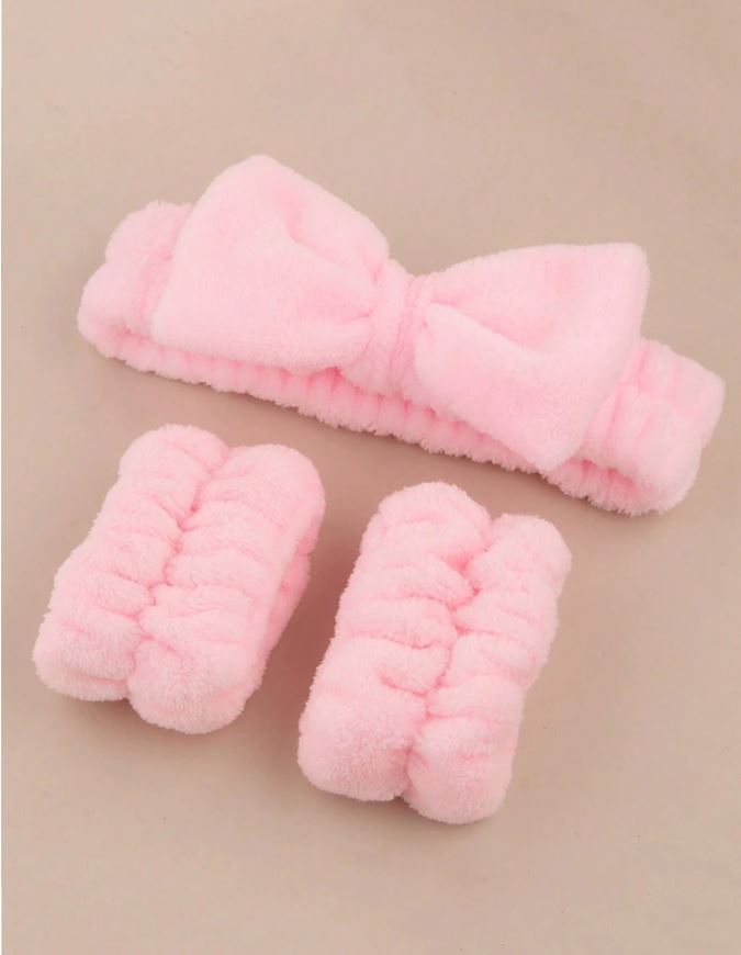 7-Piece Facial Cleansing Set, Deep Cleansing Beauty Spa Mask Brush Set, Soft Velvet Headband, Hair Tie Set