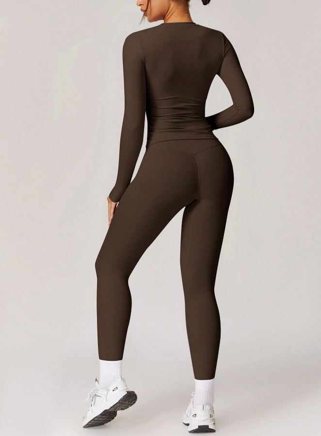 1 Set Women's Solid Color Casual Sporty Set