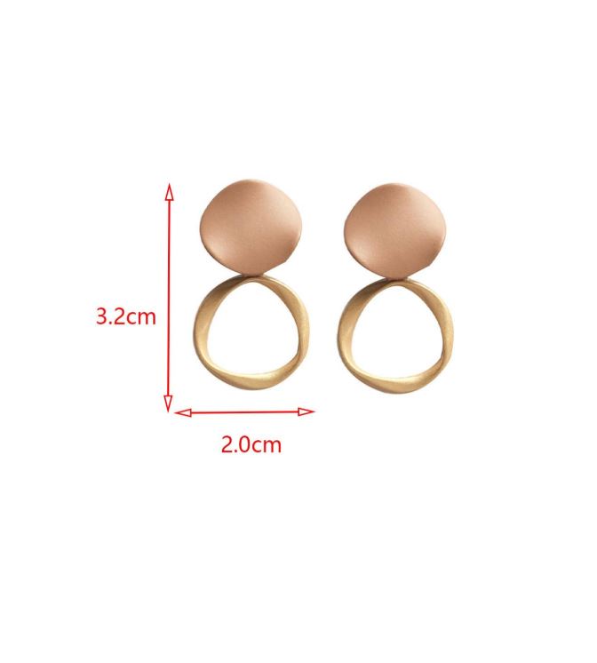 HOTNICE 1pair Fashion Geometric Design Stud Earrings For Women For Daily Decoration