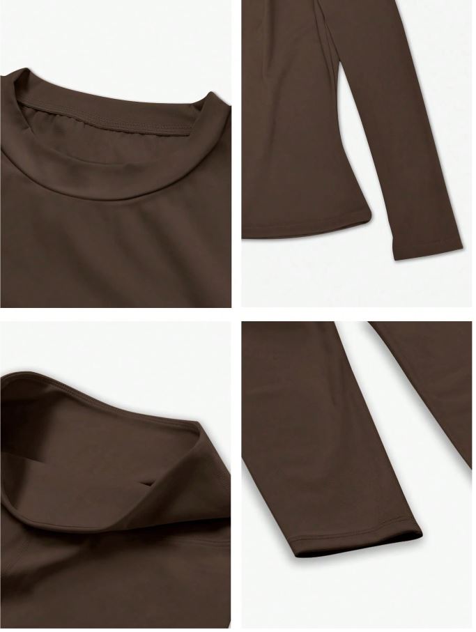 1 Set Women's Solid Color Casual Sporty Set