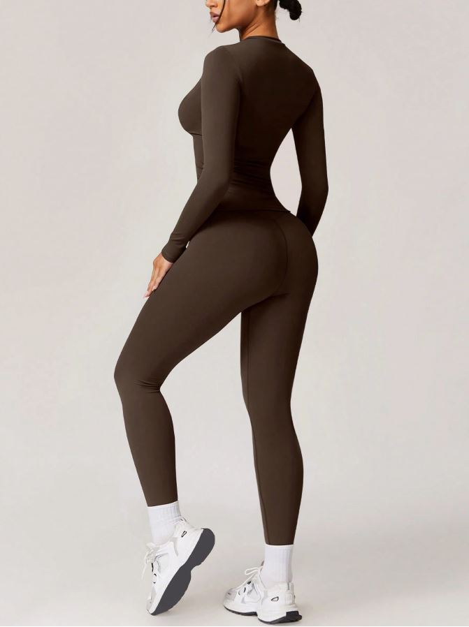 1 Set Women's Solid Color Casual Sporty Set